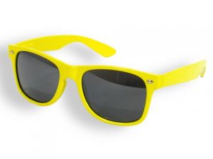 Okulary Wayfarer ciemnie żółte