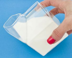 Szklany Kartonik na mleko